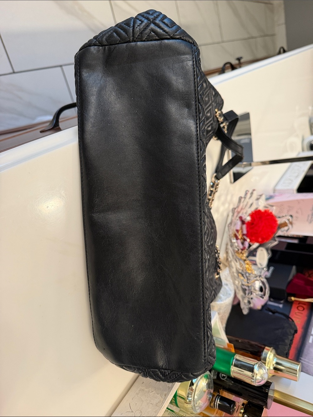 Tory Burch Black Quilted Chain-Handle Shoulder Bag - Picture 10 of 17